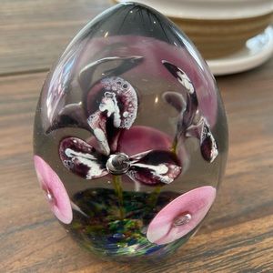 Vintage blown glass egg